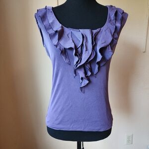 Classiques Entier Lavender Ruffle Silk Blouse